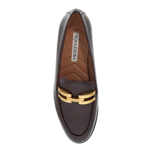 Aquazzura smooth leather brandi loafers in Loafers Aquazzura