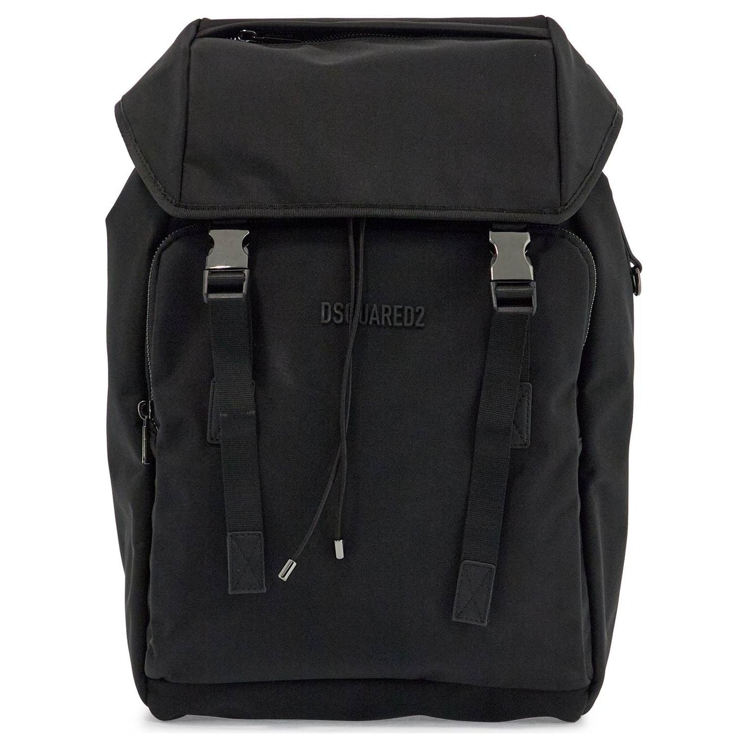 Front view with bag zipped and handles upright.