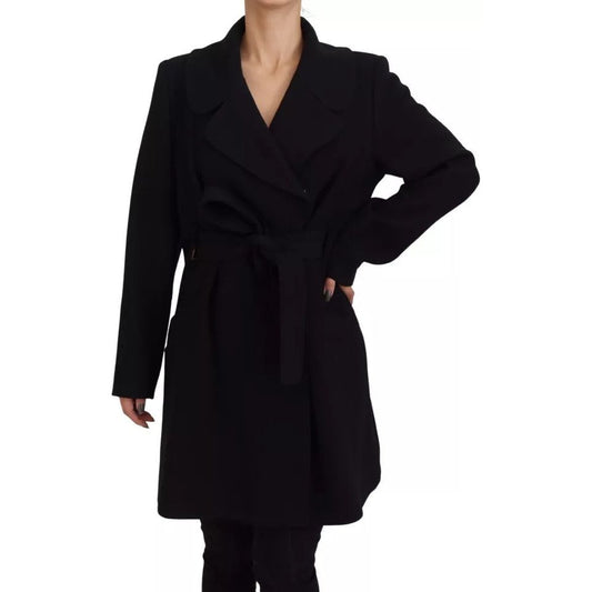 Black Double Breasted Belted Blazer Jacket Dolce & Gabbana