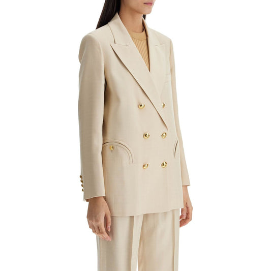 Blaze Milano ivory double-breasted viscose blazer Jackets Blaze Milano