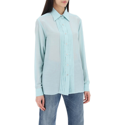 Tom Ford silk shirt with plastron Topwear Tom Ford