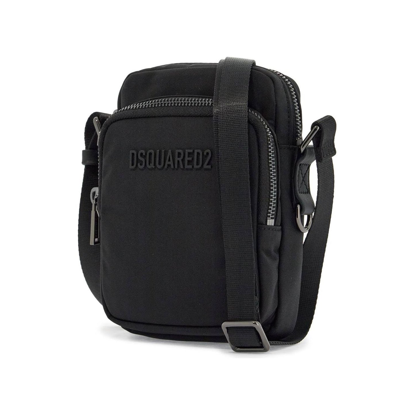 Dsquared2 black minimalist crossbody bag in polyamide