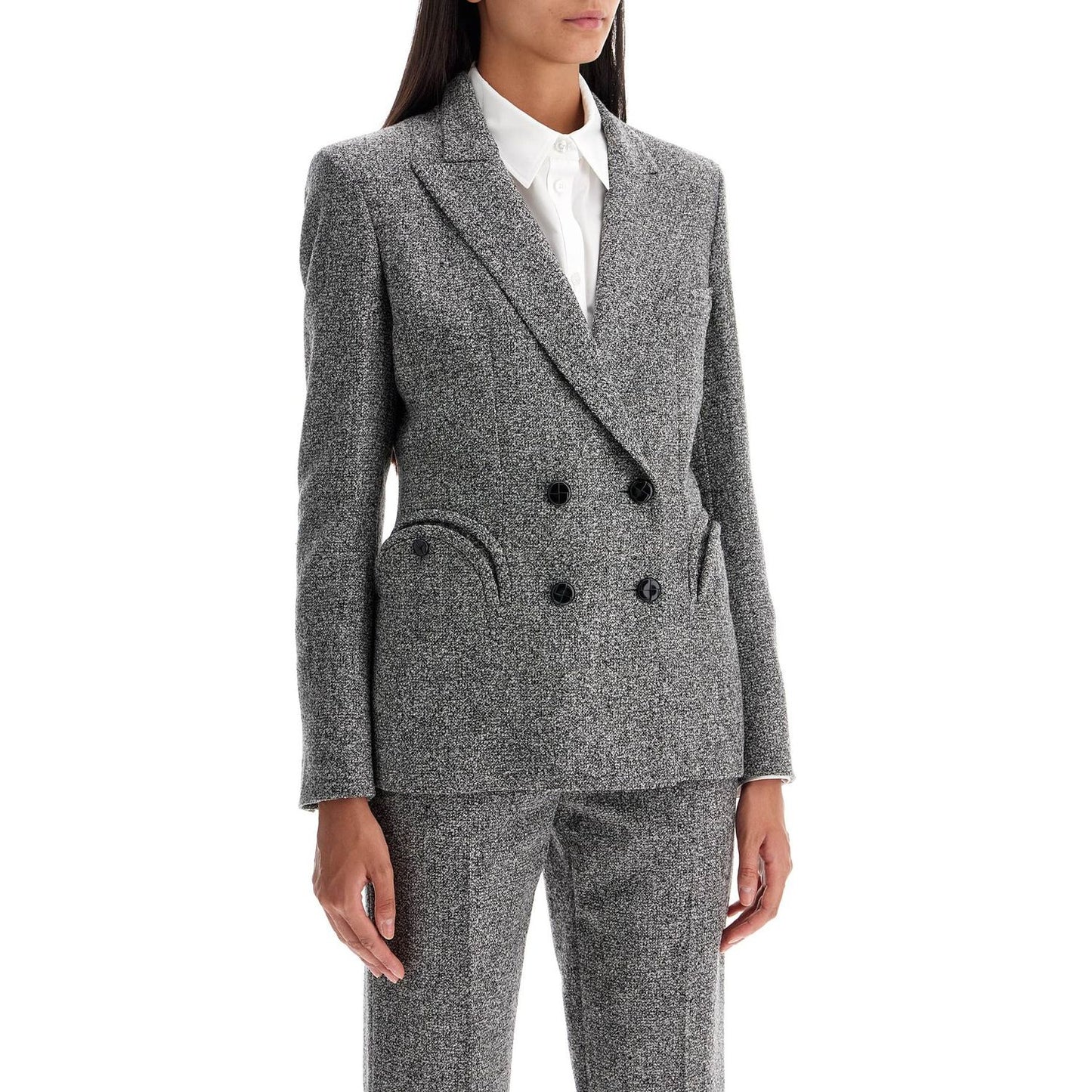 Blaze Milano koru charmer tweed bouclé double-breasted blazer