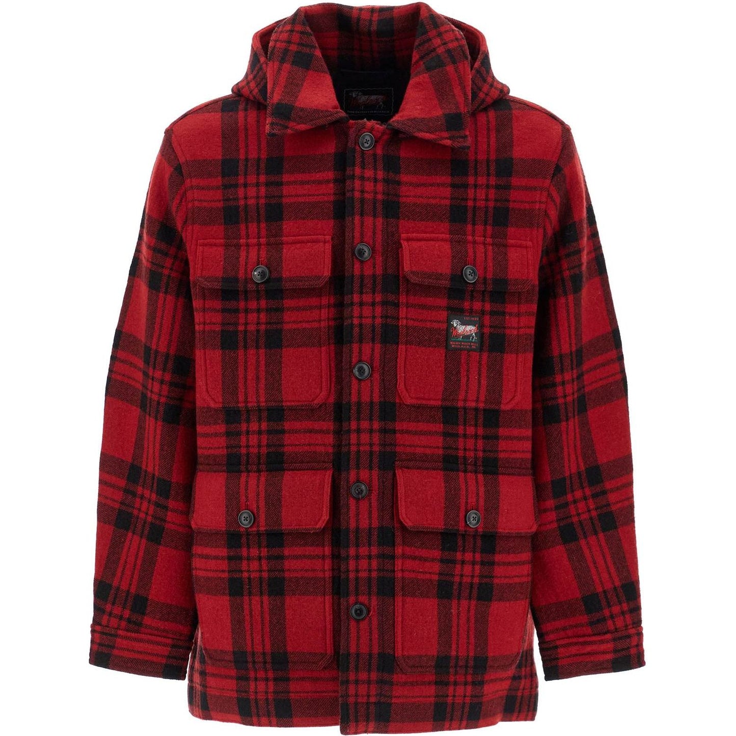 Woolrich plaid cruiser hooded jacket Vests Woolrich