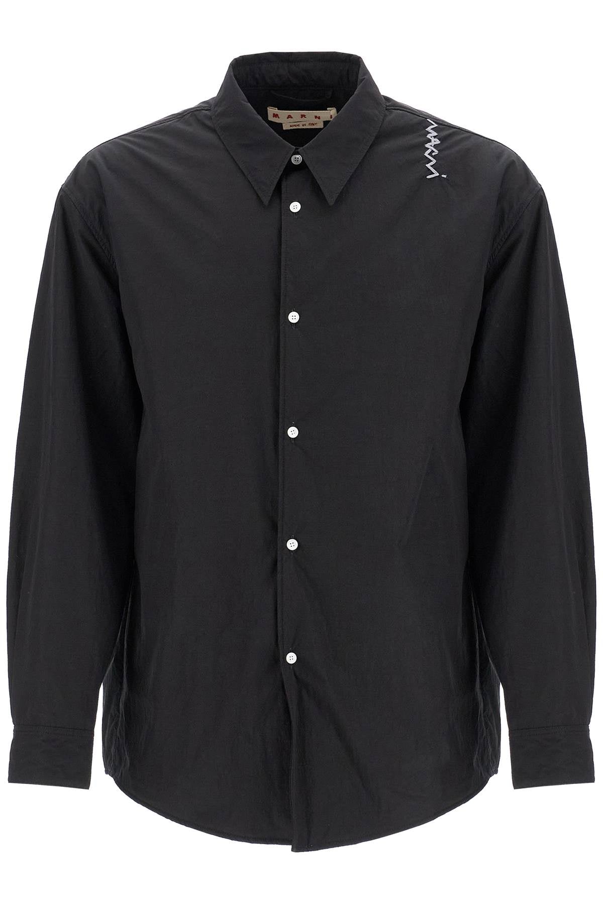 Marni padded overshirt with embroidered logo Vests Marni