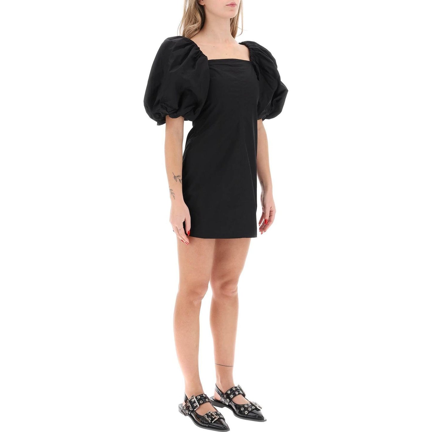 Ganni mini dress with balloon sleeves Dresses Ganni