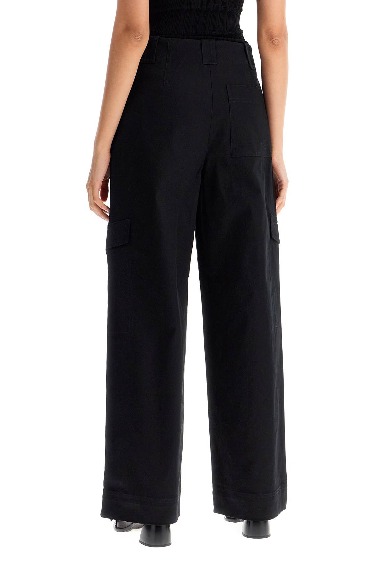 Ganni checked canvas trousers for women Trousers Ganni