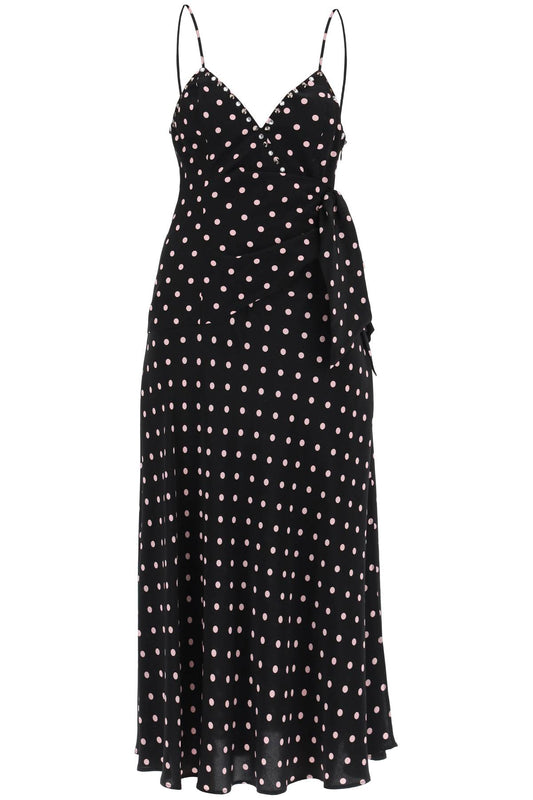 Alessandra Rich polka dot slip dress with studs and rhinestones Dresses Alessandra Rich