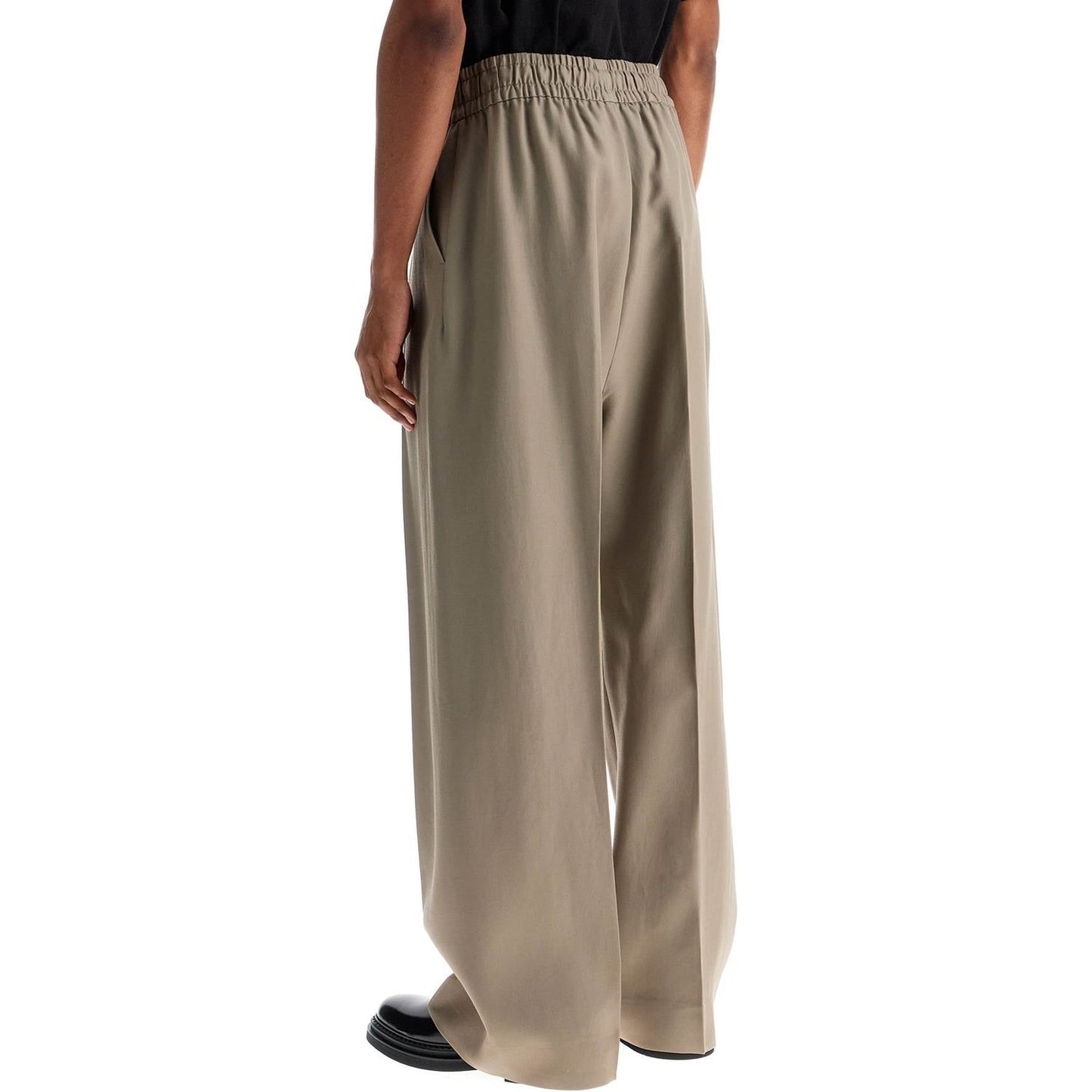 Fear Of God beige wide leg pants in virgin wool and viscose Trousers Fear Of God