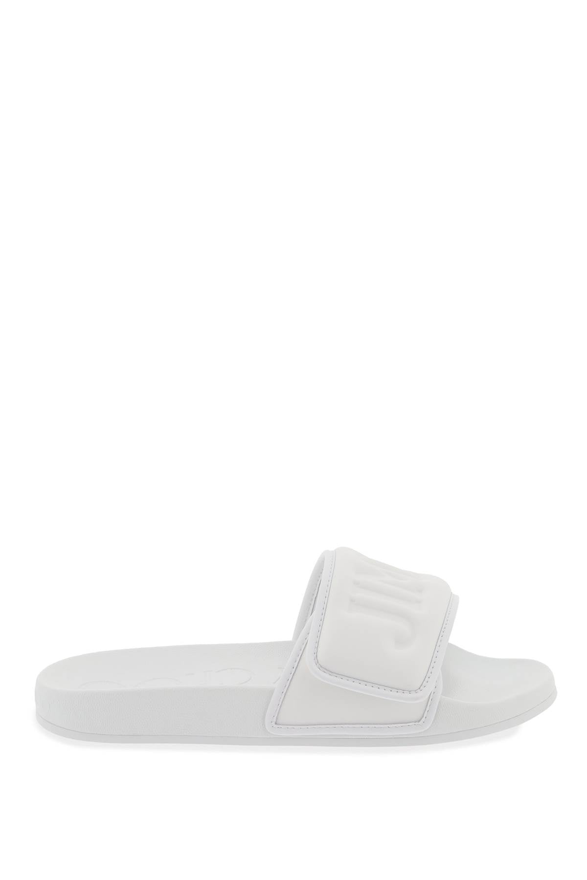 Jimmy Choo fitz slides with lycra logoed bang Sandals Jimmy Choo