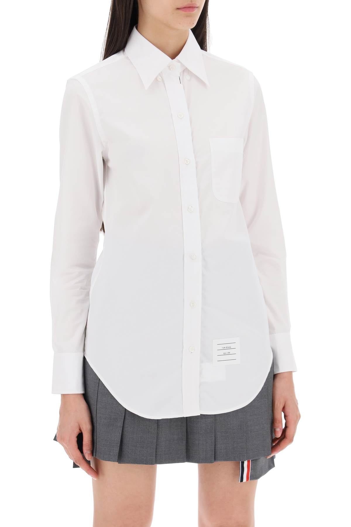 Thom Browne fitted shirt in poplin Topwear Thom Browne