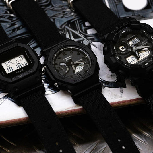 CASIO G-SHOCK Mod. OAK BLACK CORDURA ECO FABRIC STRAP WATCHES CASIO G-SHOCK