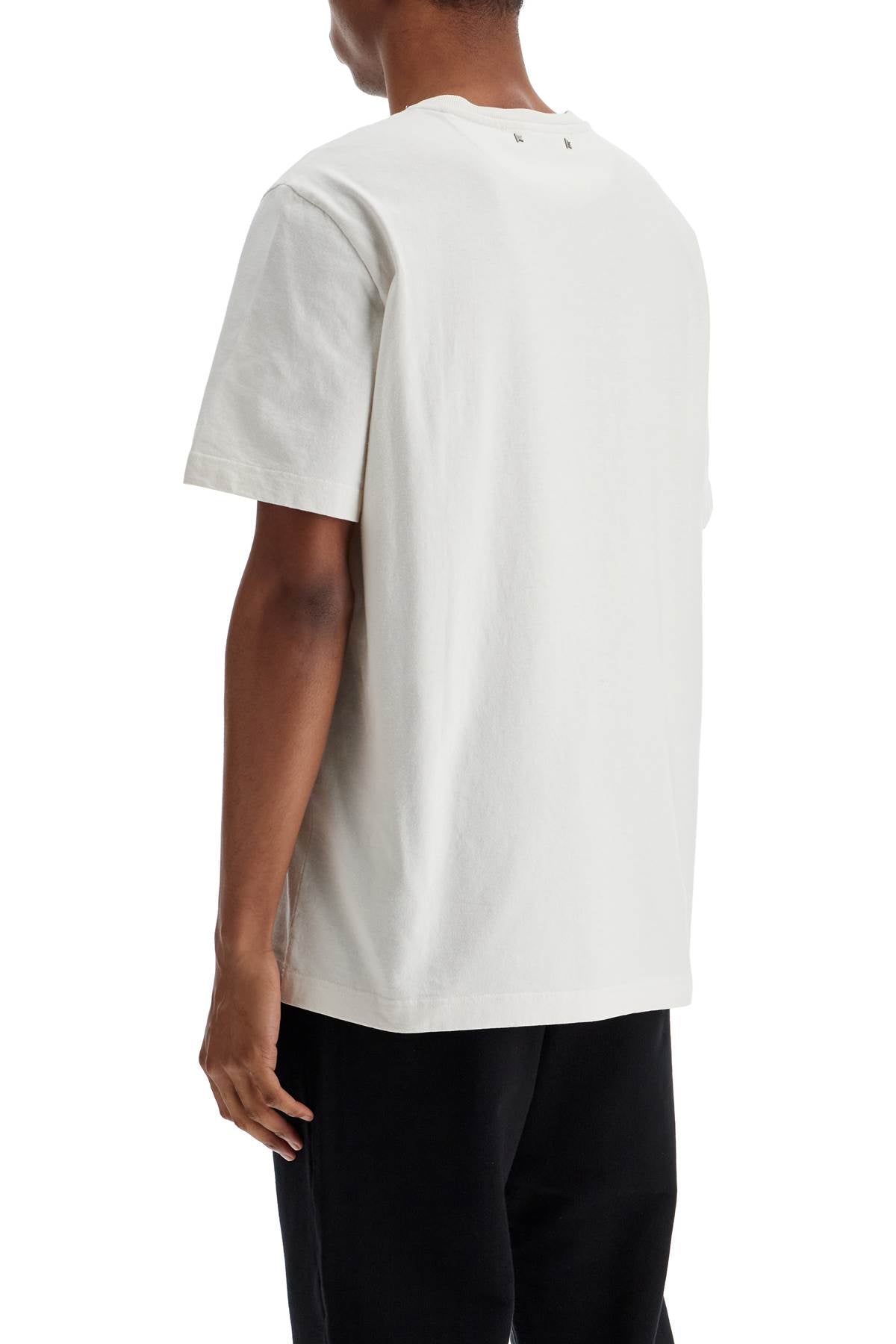 Golden Goose men's organic cotton white t-shirt with printed logo Topwear Golden Goose