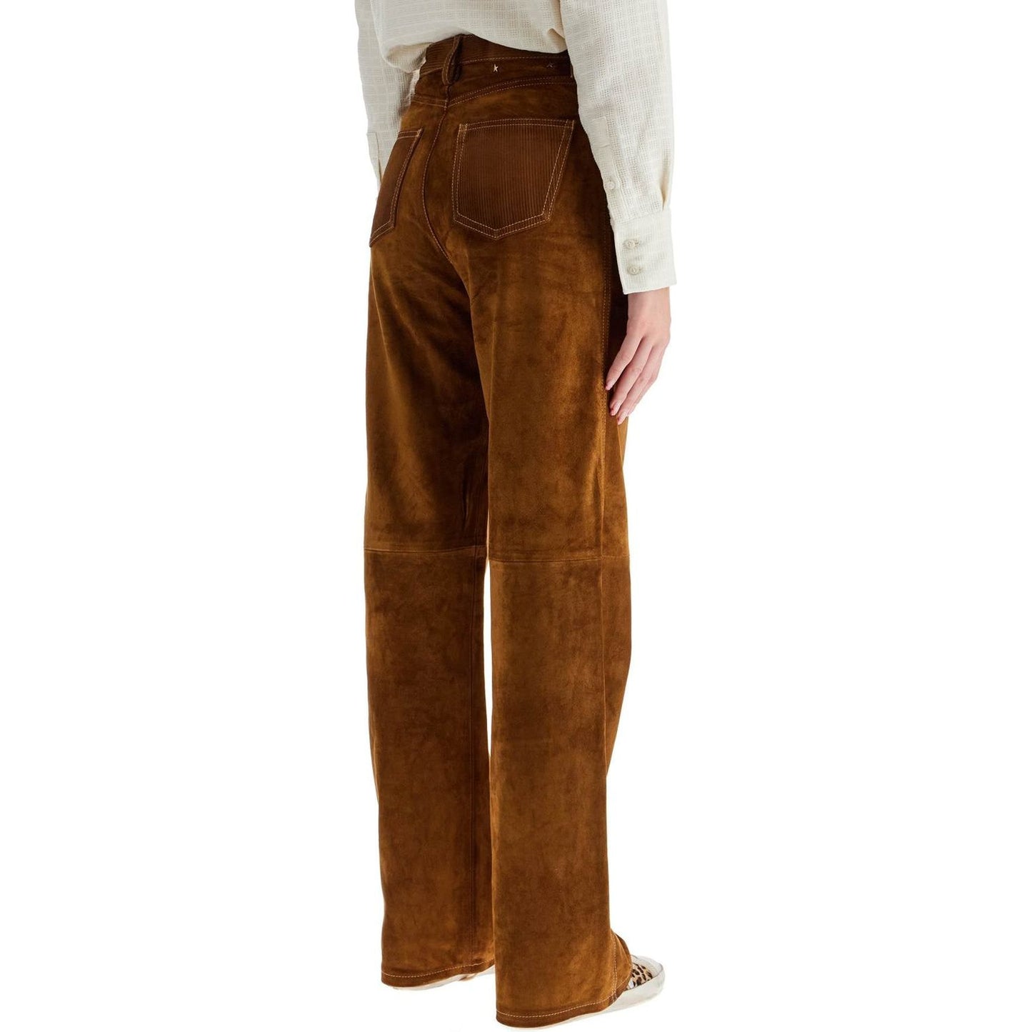 Golden Goose suede leather pants for men Trousers Golden Goose