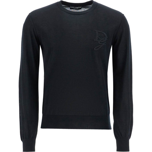 Dolce & Gabbana cashmere sweater with dg embroidery Knitwear Dolce & Gabbana