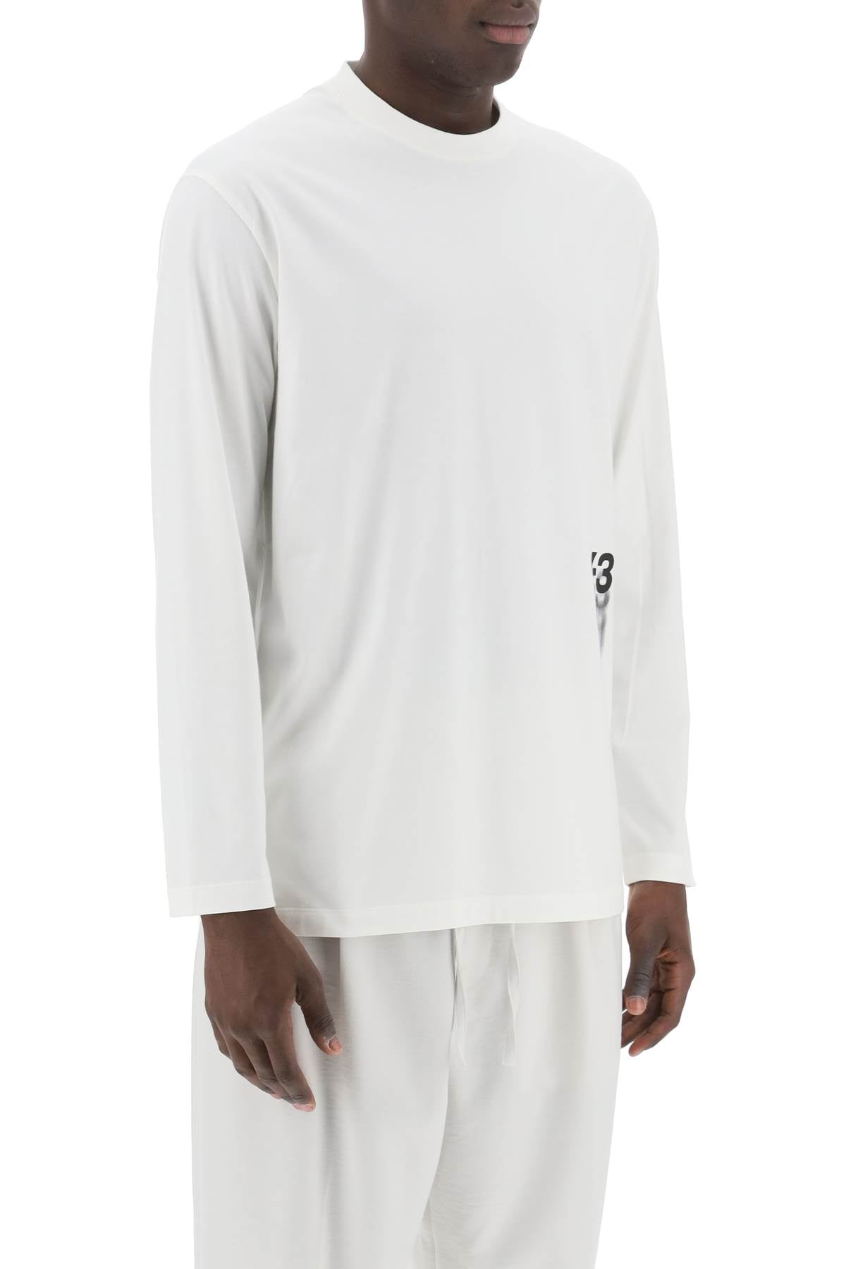 Y-3 long-sleeved t-shirt with logo print Topwear Y-3