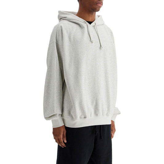 Y-3 light grey cotton and recycled polyester hoodie for men Topwear Y-3