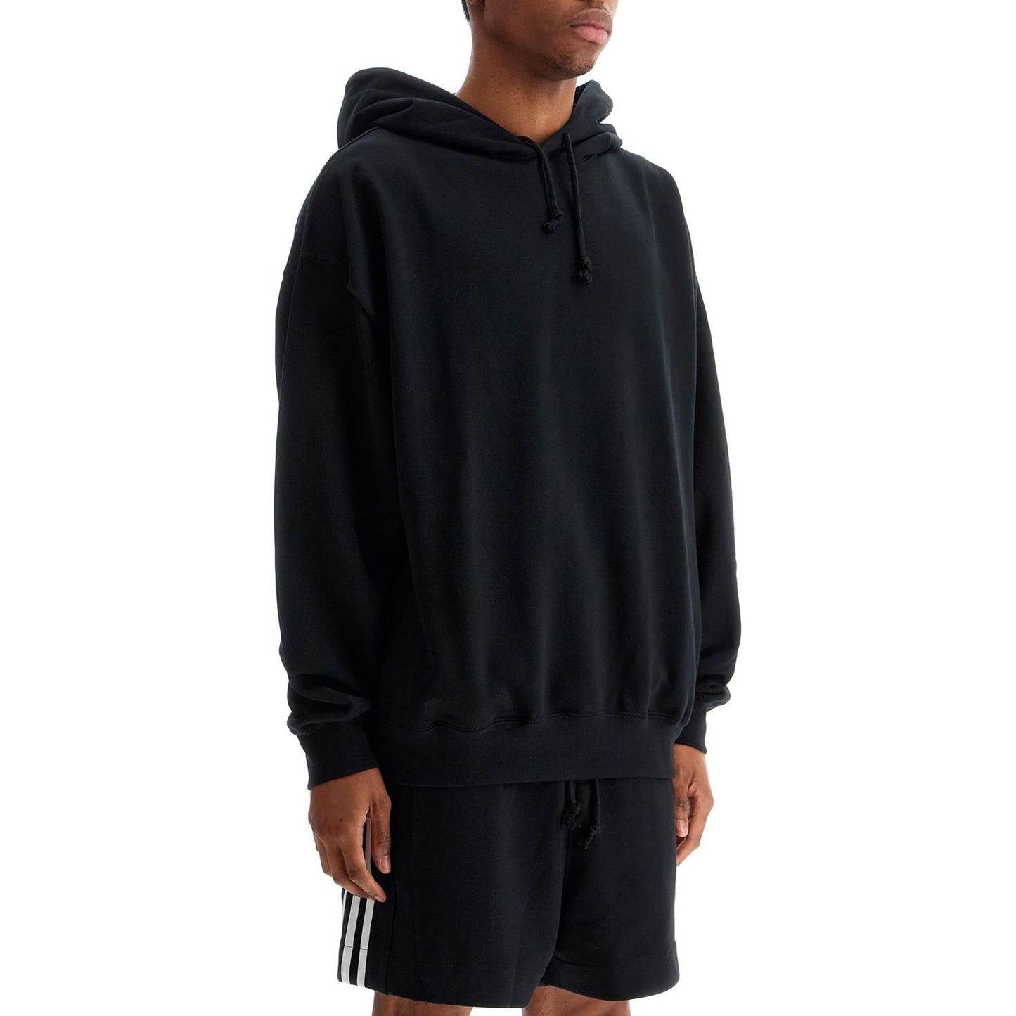 Y-3 black cotton hoodie with gfx print Topwear Y-3