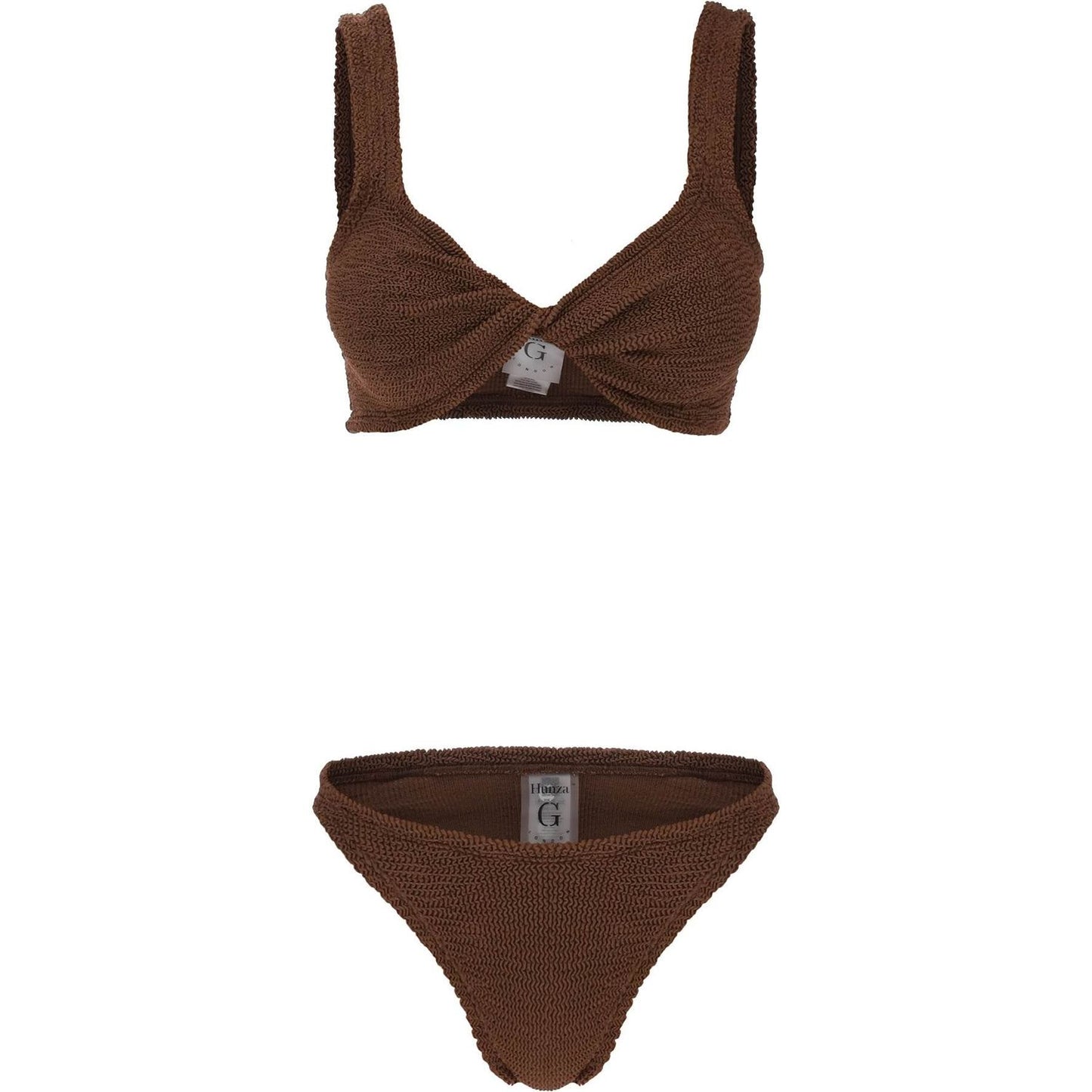 Hunza G. juno metallic-effect bikini set Beachwear & underwear Hunza G.