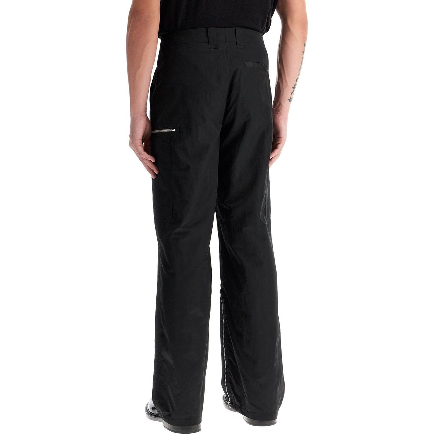 OUR LEGACY tactical cargo pants in technical satin fabric