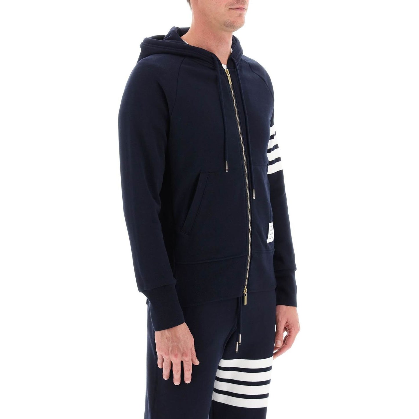 Thom Browne 4-bar zip-up hoodie Topwear Thom Browne