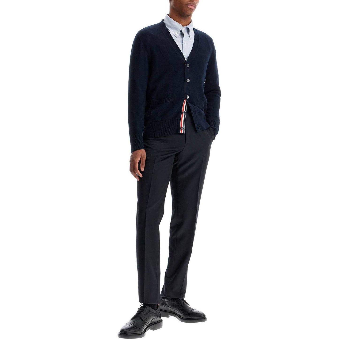 Thom Browne 4-bar cotton cardigan for men Knitwear Thom Browne