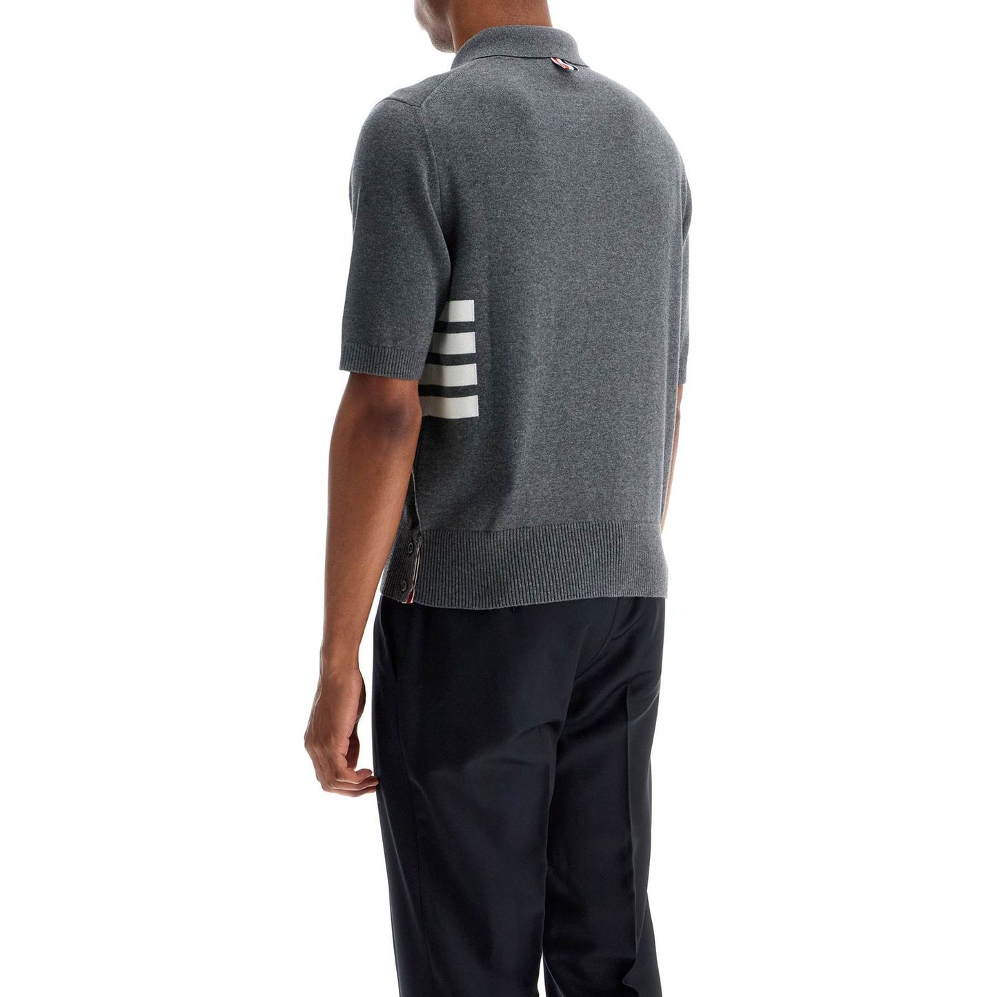 Thom Browne 4-bar knit polo shirt Topwear Thom Browne