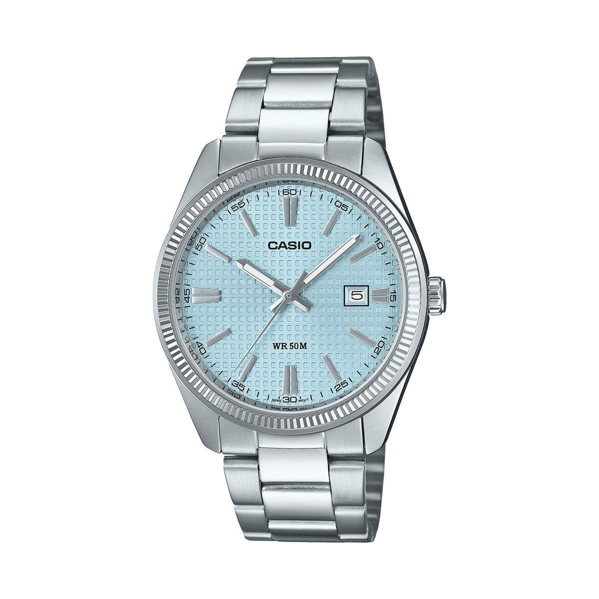 CASIO COLLECTION Mod. DATE - GOLF BALL DIAL - Light Blue WATCHES CASIO EU