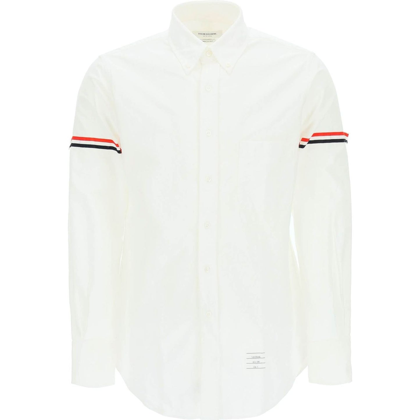 Thom Browne oxford button-down shirt with rwb armbands Shirts Thom Browne