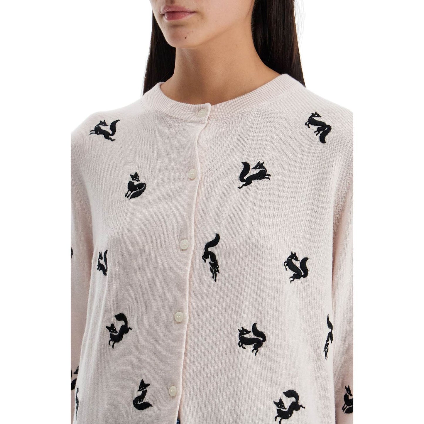 Maison Kitsune fancy fox cardigan Knitwear Maison Kitsune