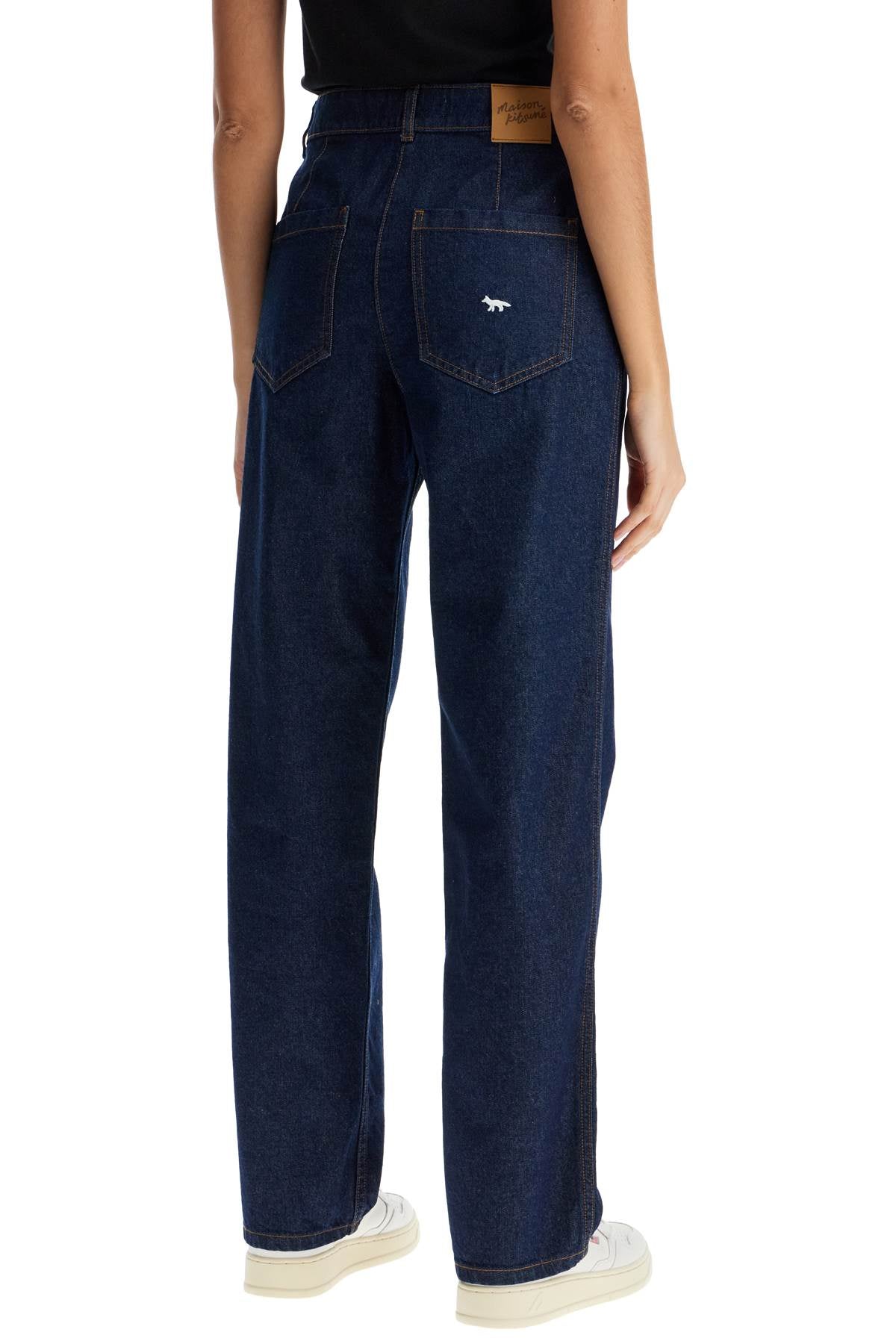 Maison Kitsune straight jeans with embroidery Jeans Maison Kitsune