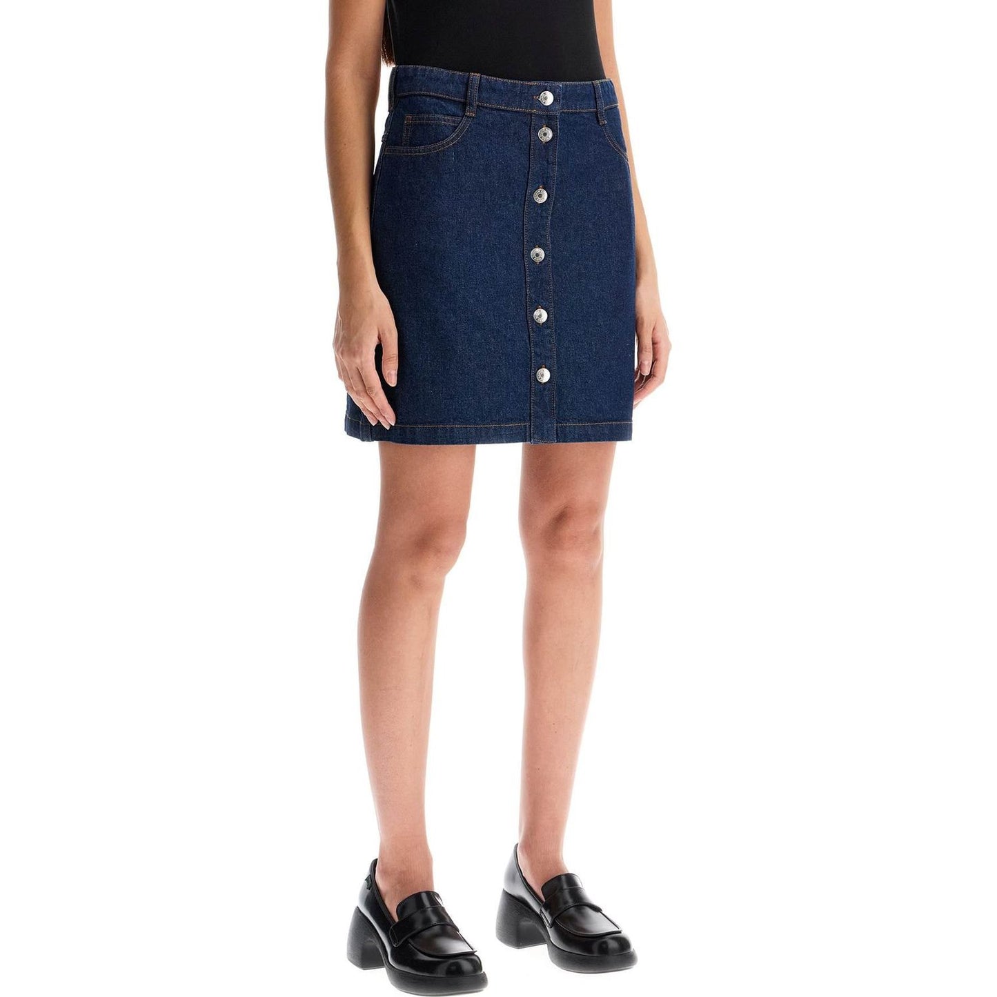 Maison Kitsune japanese denim mini skirt Skirts Maison Kitsune