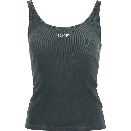 Off-White Off-White stretch cotton tank top for women Topwear Off-White