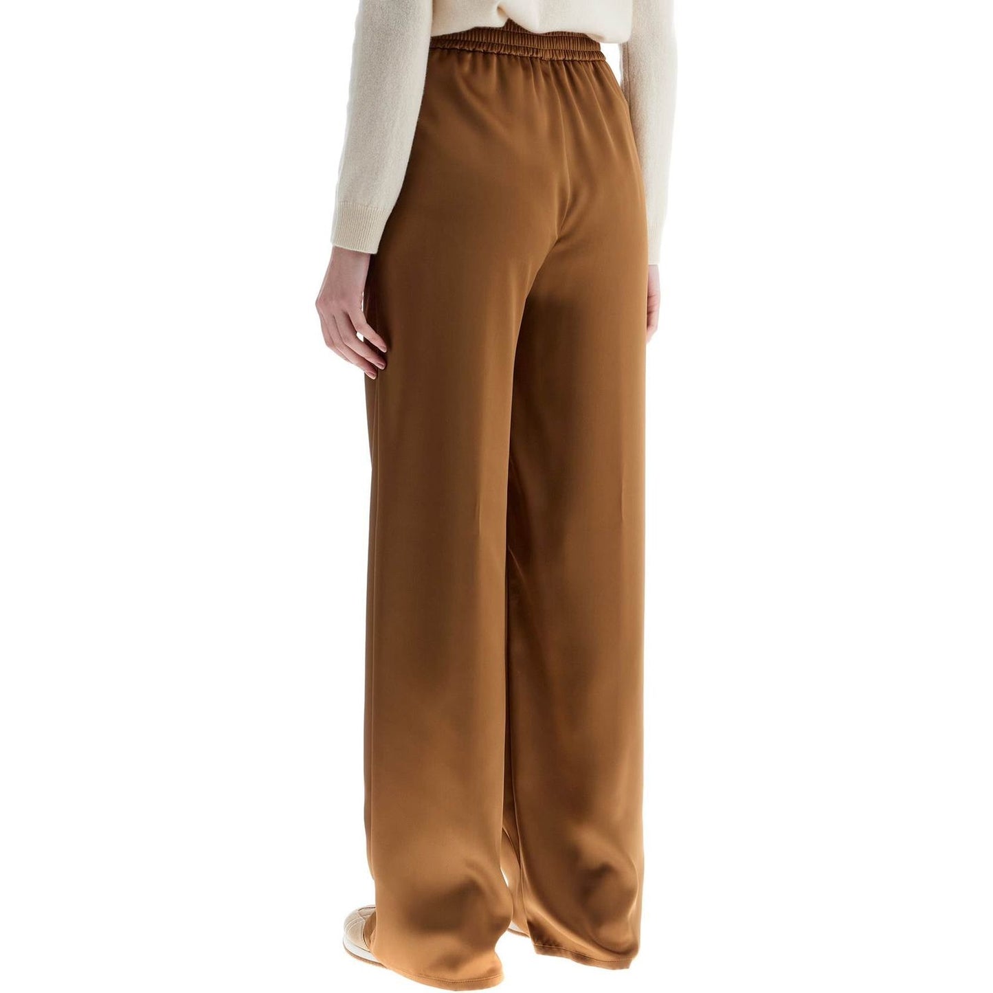 HERNO wide leg camel polyester pants