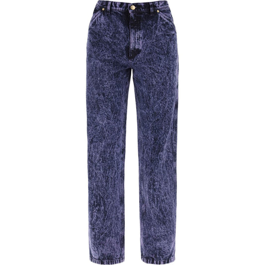 Marni loose marbleized denim jeans in Jeans Marni