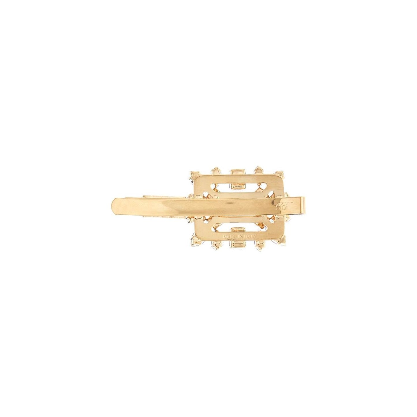 Roger Vivier hair clip with decorative stones light gold