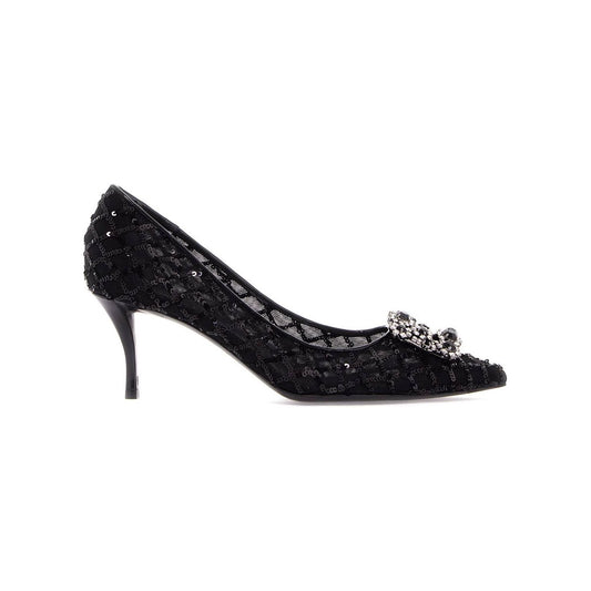 Roger Vivier mesh efflorescence Dècolette Pumps Roger Vivier