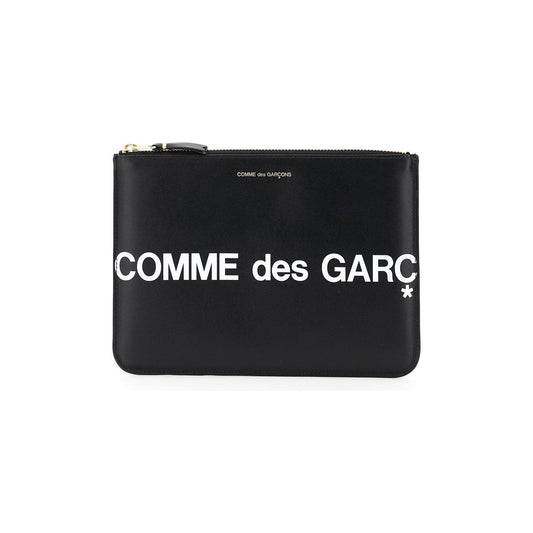 Comme Des Garcons Wallet leather pouch with logo