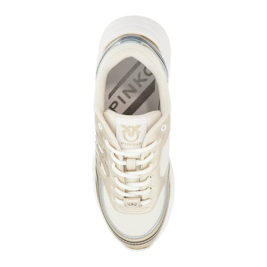 Pinko mesh and metallic faux leather sneakers in Sneakers Pinko