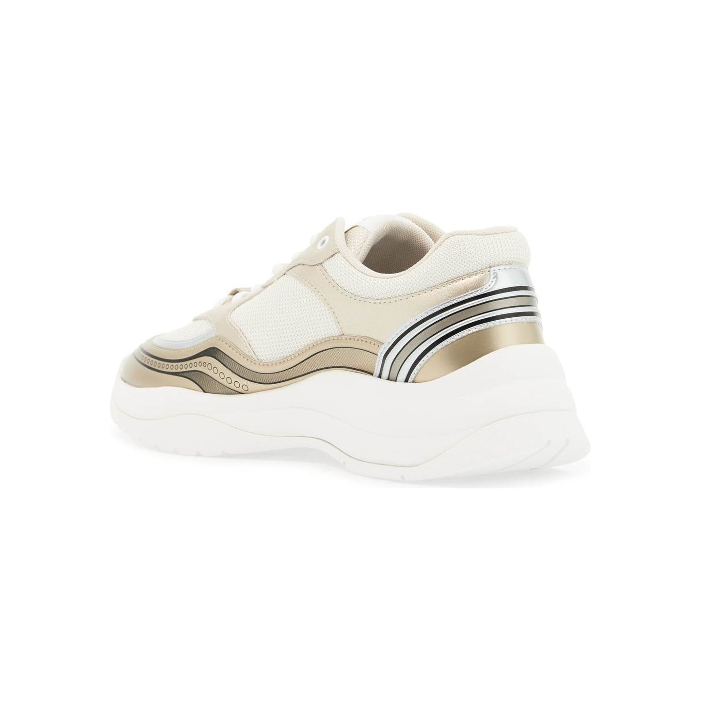 Pinko mesh and metallic faux leather sneakers in Sneakers Pinko