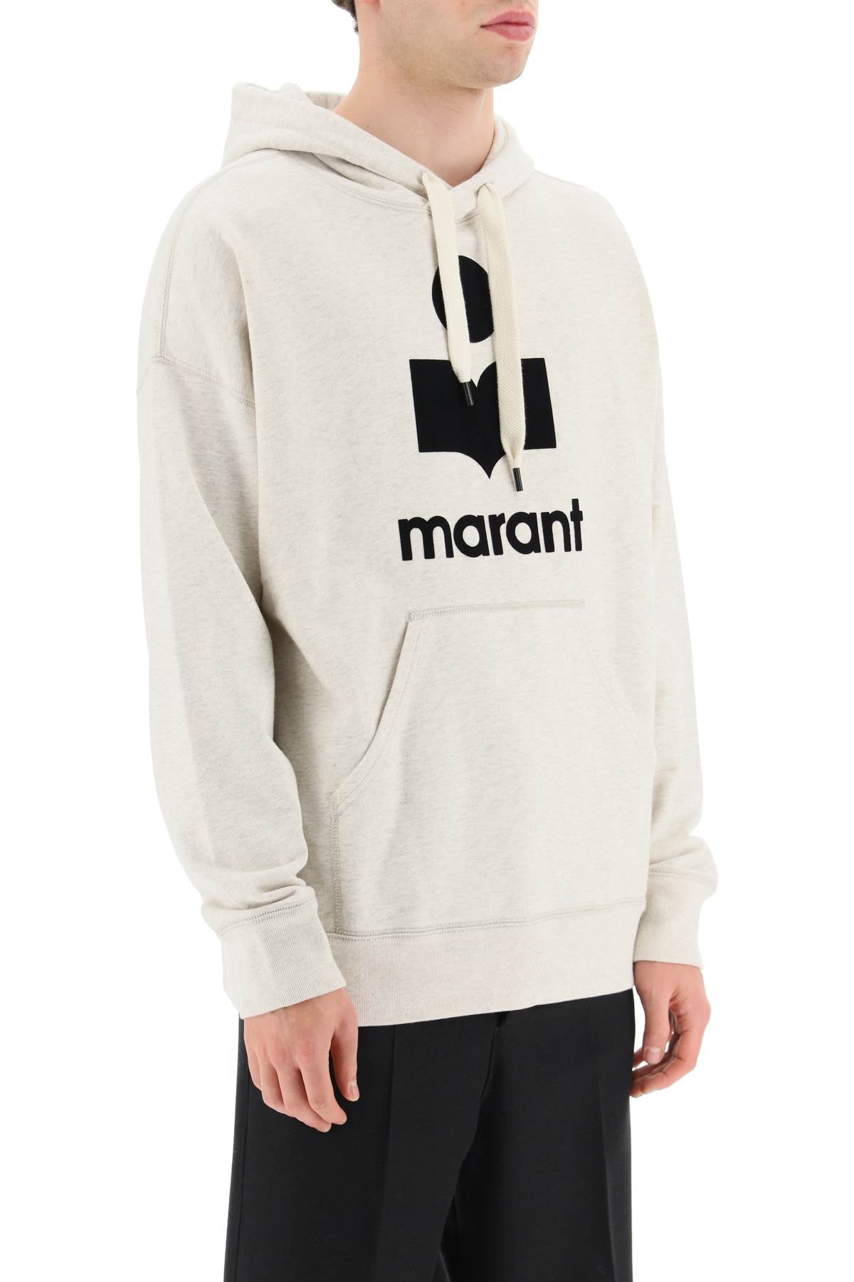 Marant 'miley' hoodie with flocked logo Topwear Marant