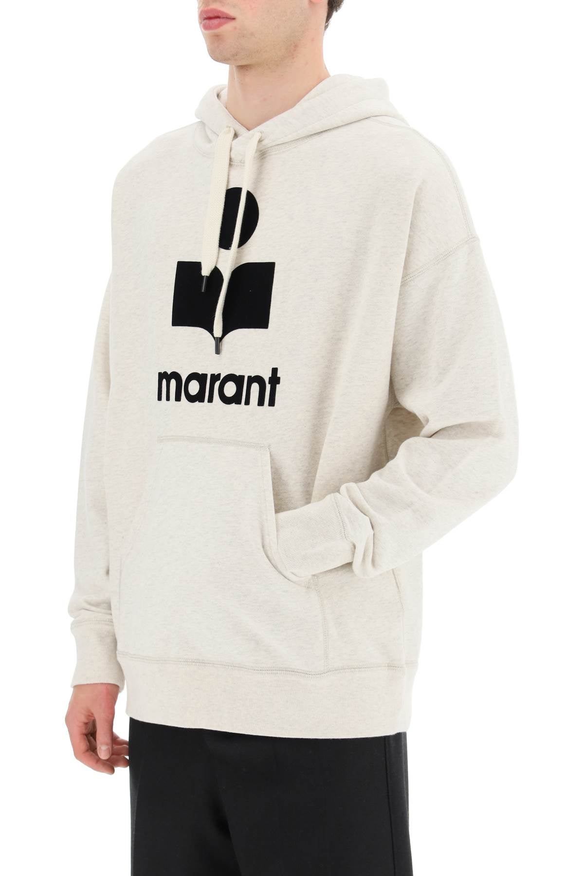 Marant 'miley' hoodie with flocked logo Topwear Marant