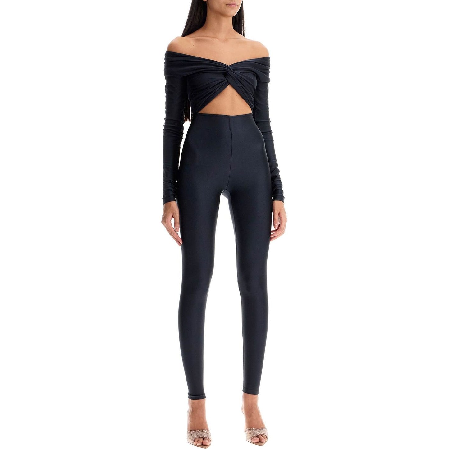 THE ANDAMANE off-shoulder kendall Jumpsuits THE ANDAMANE