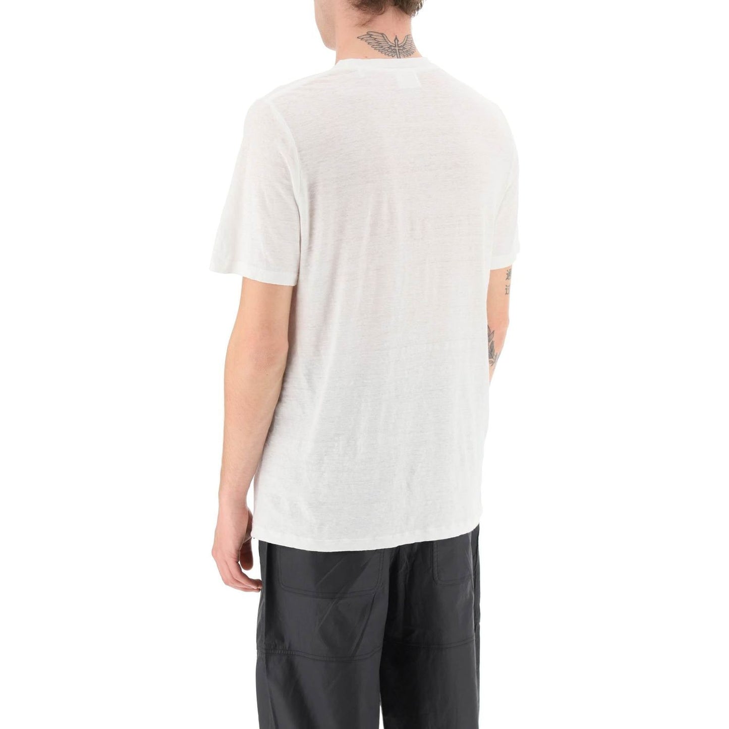 Marant karman linen logo t-shirt Topwear Marant