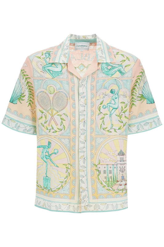 Casablanca short-sleeved linen shirt for men Shirts Casablanca