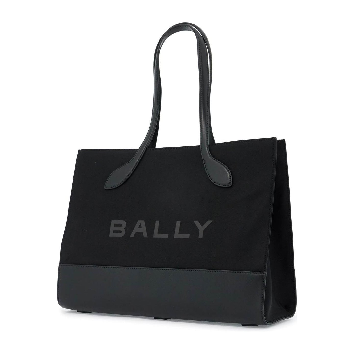 Bally east/west nylon and leather tote bag Shopper Bally