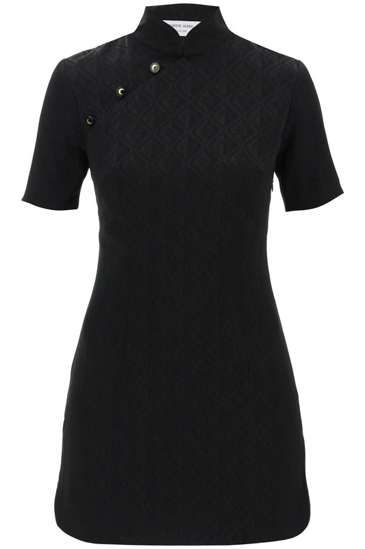 Marine Serre moon diamant jacquard mini dress