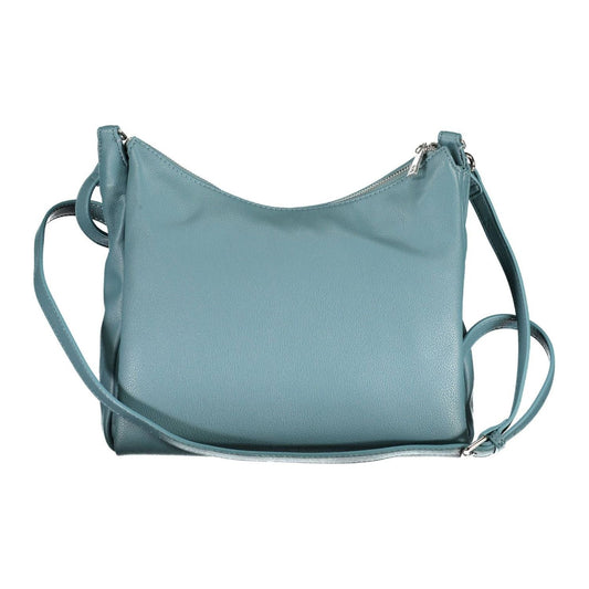 Elegant Blue Multi-Handle Handbag