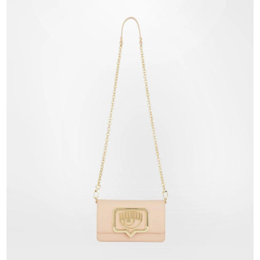 Beige Fabric Crossbody Bag