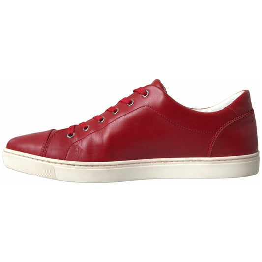 Dolce & Gabbana | Shoes Red Portofino Leather Low Top Mens Sneakers | McRichard Designer Brands